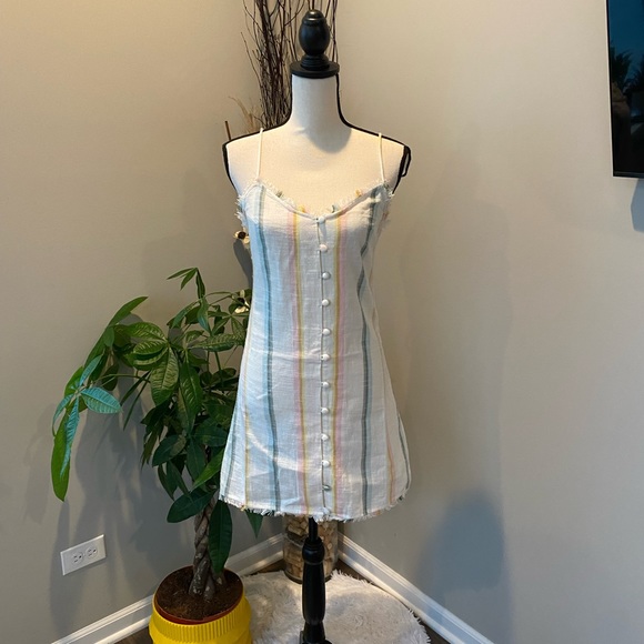 ✨Billabong (NWOT) Salty Blonde Sunny Stripes Slip Dress Size S✨ - Picture 2 of 7